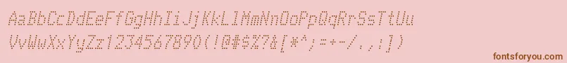 TelidonrgItalic Font – Brown Fonts on Pink Background