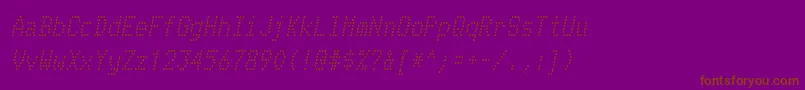 TelidonrgItalic Font – Brown Fonts on Purple Background