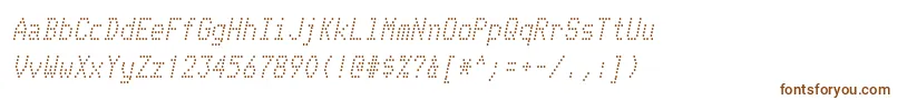 TelidonrgItalic Font – Brown Fonts on White Background