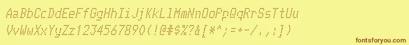 TelidonrgItalic Font – Brown Fonts on Yellow Background