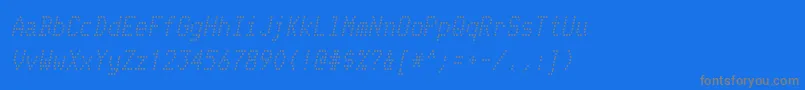 Шрифт TelidonrgItalic – серые шрифты на синем фоне