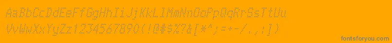 TelidonrgItalic-Schriftart – Graue Schriften auf orangefarbenem Hintergrund