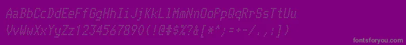 TelidonrgItalic Font – Gray Fonts on Purple Background