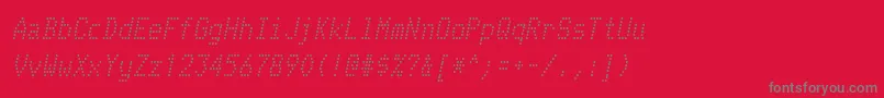 TelidonrgItalic Font – Gray Fonts on Red Background