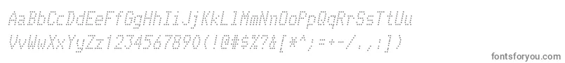 TelidonrgItalic Font – Gray Fonts on White Background