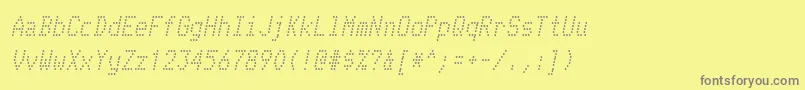 TelidonrgItalic Font – Gray Fonts on Yellow Background