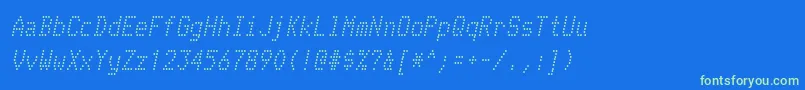 TelidonrgItalic Font – Green Fonts on Blue Background