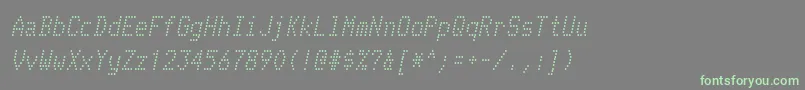 TelidonrgItalic Font – Green Fonts on Gray Background