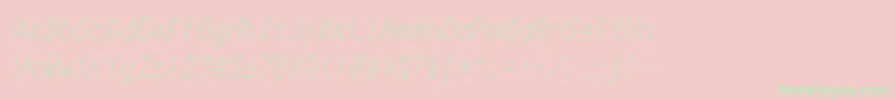 TelidonrgItalic Font – Green Fonts on Pink Background