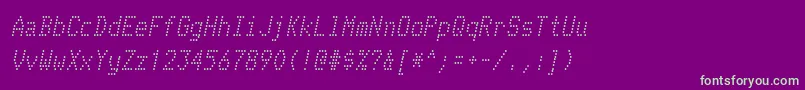 TelidonrgItalic Font – Green Fonts on Purple Background