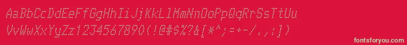 TelidonrgItalic Font – Green Fonts on Red Background