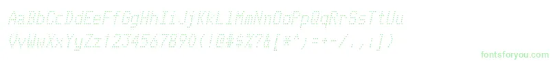 Шрифт TelidonrgItalic – зелёные шрифты на белом фоне