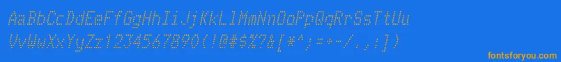 TelidonrgItalic Font – Orange Fonts on Blue Background