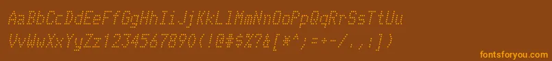 Шрифт TelidonrgItalic – оранжевые шрифты на коричневом фоне