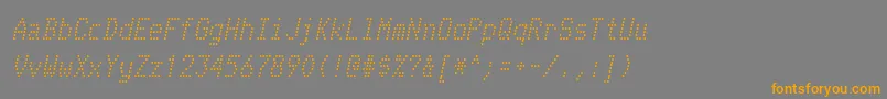 TelidonrgItalic Font – Orange Fonts on Gray Background