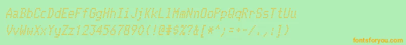 Шрифт TelidonrgItalic – оранжевые шрифты на зелёном фоне