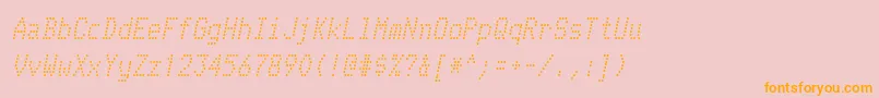 TelidonrgItalic Font – Orange Fonts on Pink Background