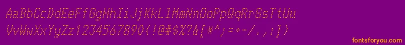 TelidonrgItalic Font – Orange Fonts on Purple Background