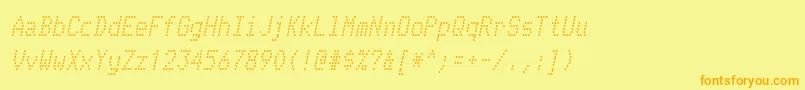 TelidonrgItalic Font – Orange Fonts on Yellow Background