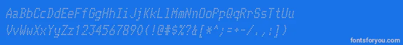 TelidonrgItalic Font – Pink Fonts on Blue Background