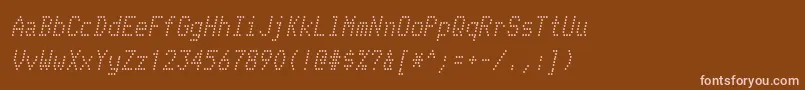 TelidonrgItalic Font – Pink Fonts on Brown Background