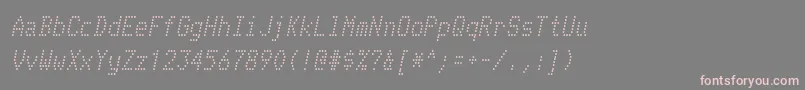 TelidonrgItalic Font – Pink Fonts on Gray Background