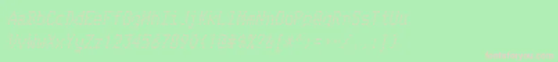 Шрифт TelidonrgItalic – розовые шрифты на зелёном фоне