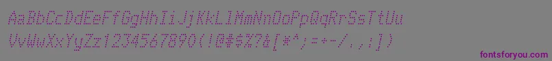 TelidonrgItalic Font – Purple Fonts on Gray Background