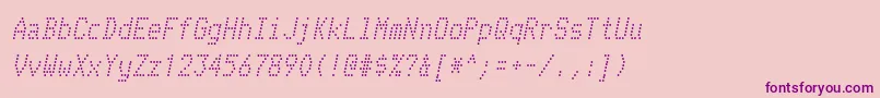 TelidonrgItalic-Schriftart – Violette Schriften auf rosa Hintergrund