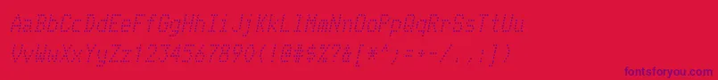 TelidonrgItalic Font – Purple Fonts on Red Background