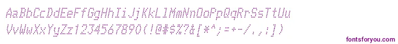 TelidonrgItalic-Schriftart – Violette Schriften auf weißem Hintergrund