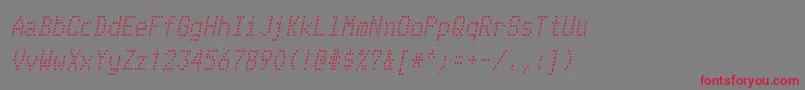 TelidonrgItalic Font – Red Fonts on Gray Background