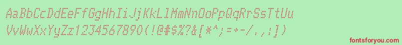 TelidonrgItalic Font – Red Fonts on Green Background