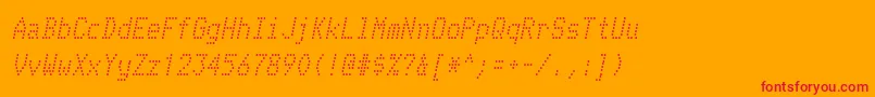 Шрифт TelidonrgItalic – красные шрифты на оранжевом фоне