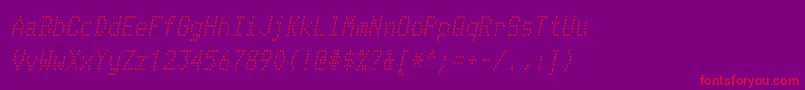 TelidonrgItalic Font – Red Fonts on Purple Background