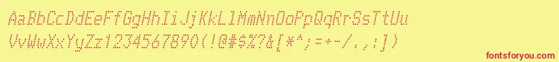 TelidonrgItalic Font – Red Fonts on Yellow Background