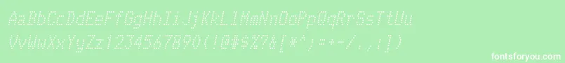 TelidonrgItalic Font – White Fonts on Green Background