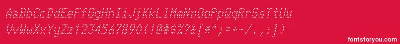 Шрифт TelidonrgItalic – белые шрифты на красном фоне