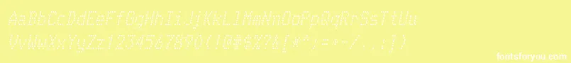 Шрифт TelidonrgItalic – белые шрифты на жёлтом фоне
