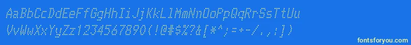 TelidonrgItalic Font – Yellow Fonts on Blue Background