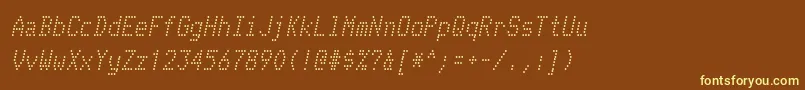 TelidonrgItalic Font – Yellow Fonts on Brown Background