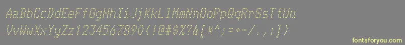 Шрифт TelidonrgItalic – жёлтые шрифты на сером фоне