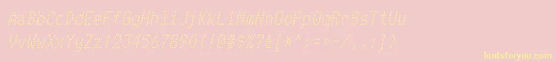 Шрифт TelidonrgItalic – жёлтые шрифты на розовом фоне