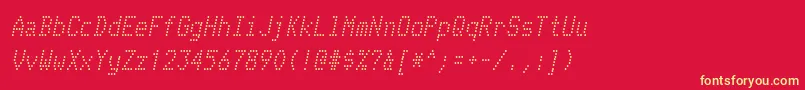 TelidonrgItalic Font – Yellow Fonts on Red Background