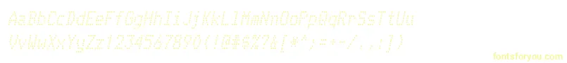 TelidonrgItalic Font – Yellow Fonts on White Background