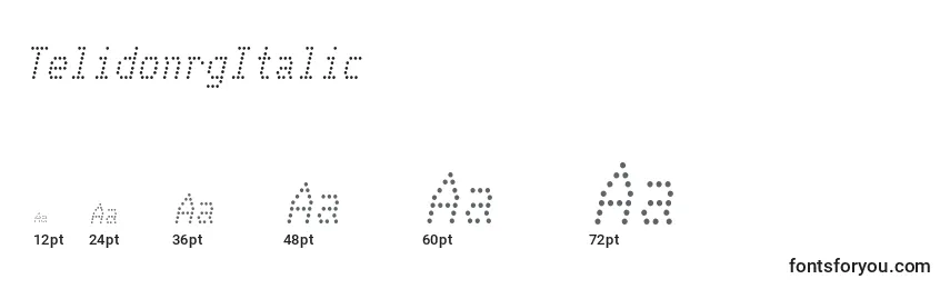 TelidonrgItalic Font Sizes