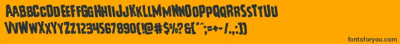 Vicioushungerrotate Font – Black Fonts on Orange Background