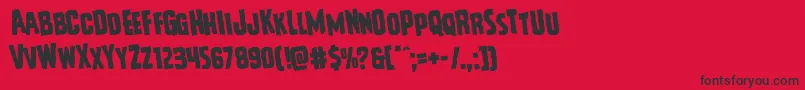 Vicioushungerrotate Font – Black Fonts on Red Background