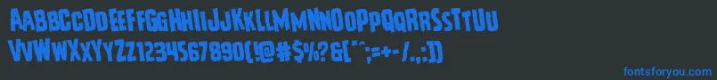 Vicioushungerrotate Font – Blue Fonts on Black Background