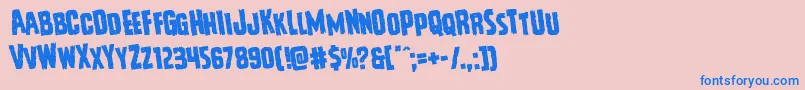 Vicioushungerrotate Font – Blue Fonts on Pink Background